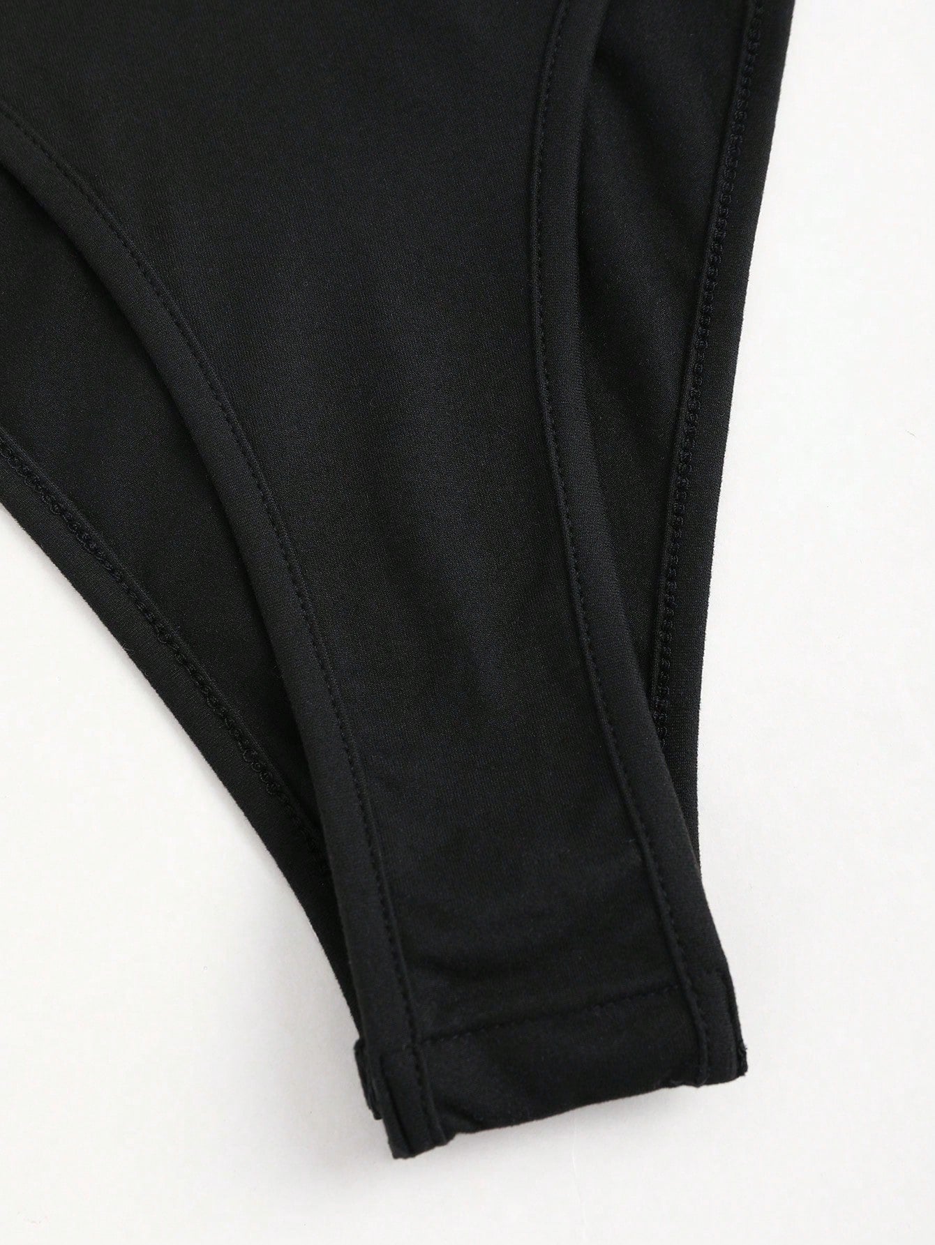 Obsidian Plunge Halter Bodysuit