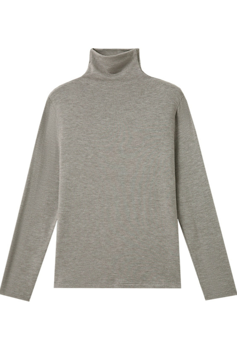 Pull tricoté à col roulé de luxe décontracté