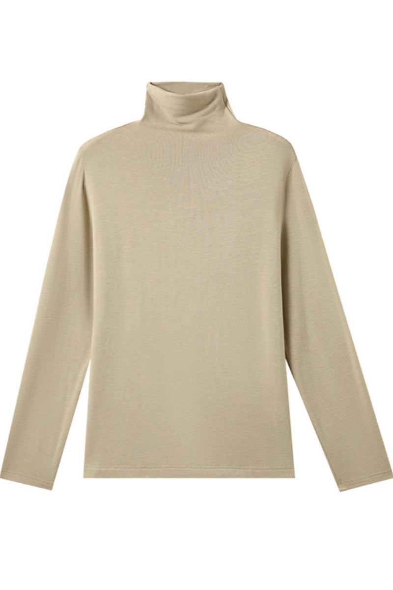 Pull tricoté à col roulé de luxe décontracté