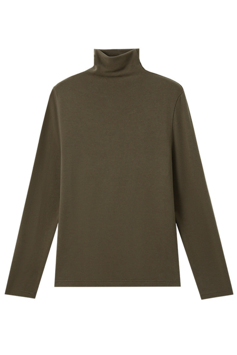 Pull tricoté à col roulé de luxe décontracté