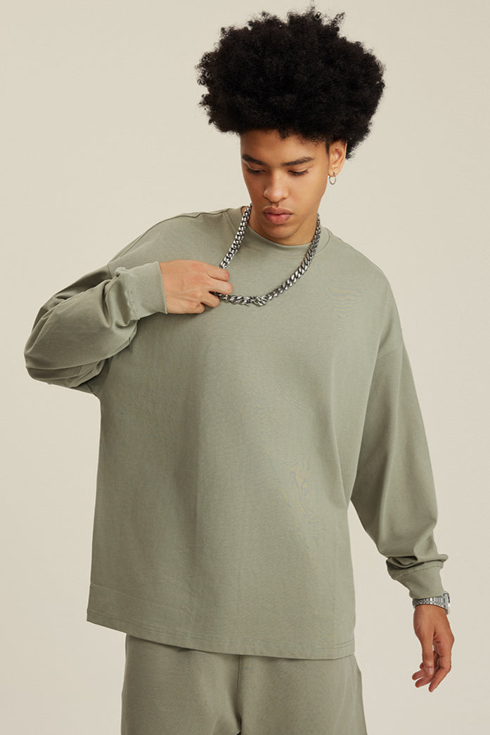 Sweat-shirt ras du cou à manches longues confortable pour hommes