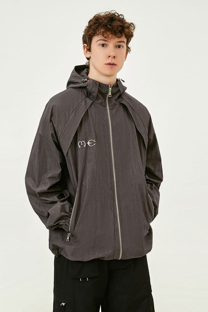 Versatile Lightweight Hooded Windbreaker Jacket