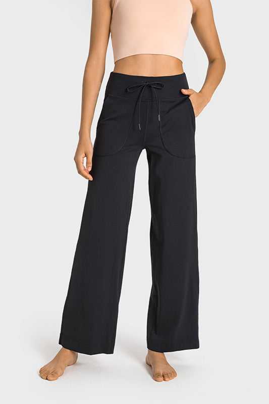 Classic Comfortable Wide-Leg Drawstring Pants