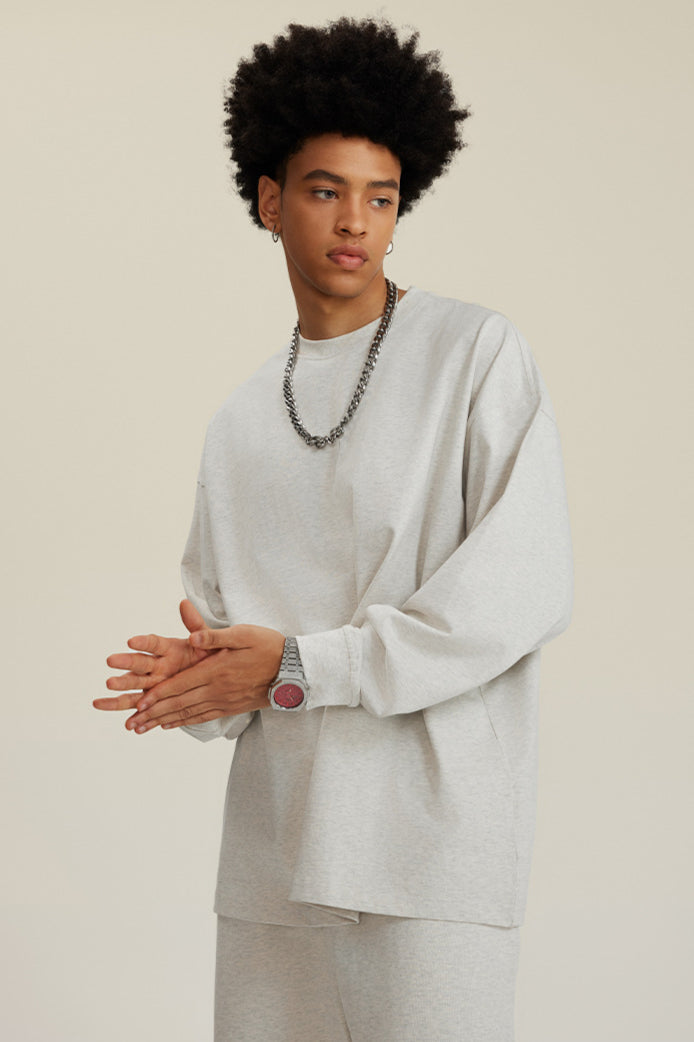 Sweat-shirt ras du cou à manches longues confortable pour hommes