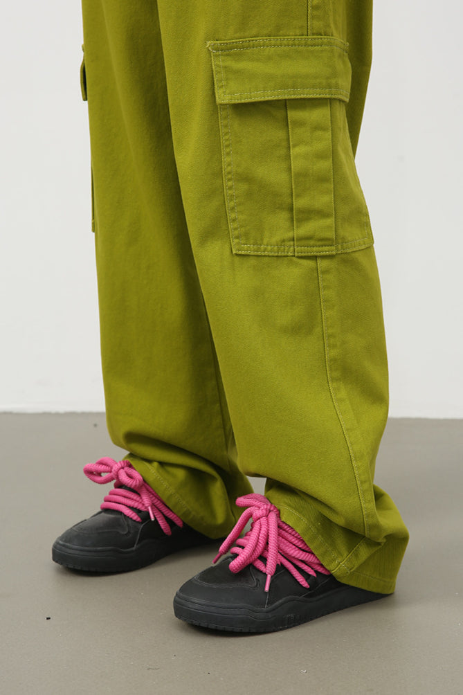 Trendy Wide-Leg Casual Cargo Pants