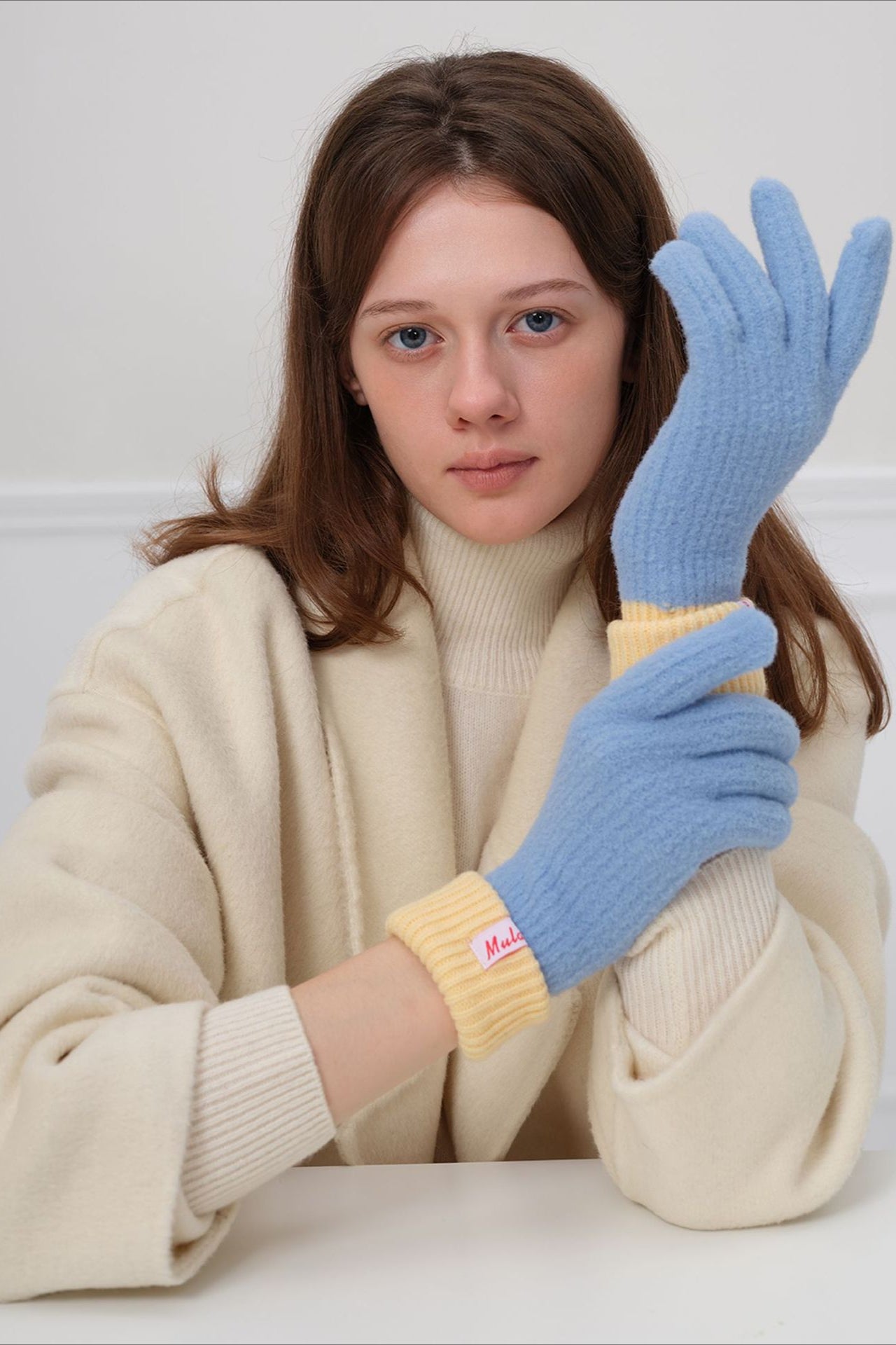 Warm Fashionable Knitted Wool Gloves