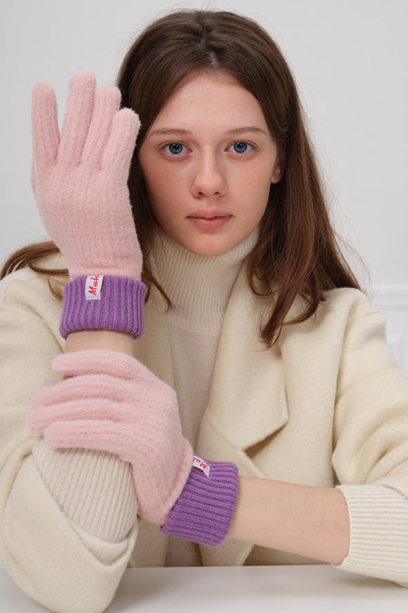 Gants en laine tricotés chauds et tendance