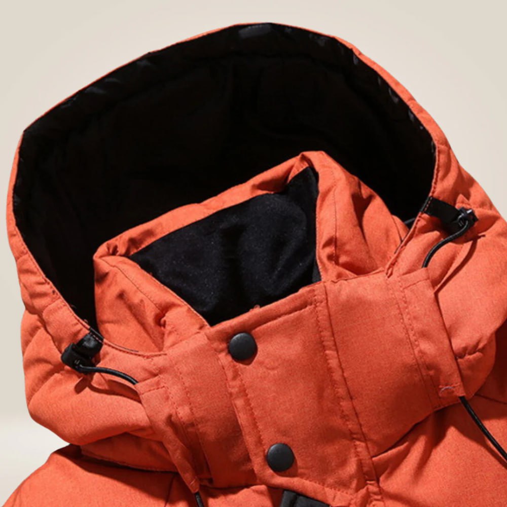 Veste d'hiver imperméable rembourrée avec capuche amovible