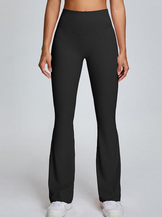 Pantalon de yoga noir taille haute avec contrôle du ventre Micro Large 