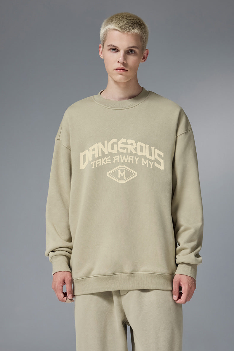 Sweatshirt à col ras du cou pour hommes avec graphique audacieux