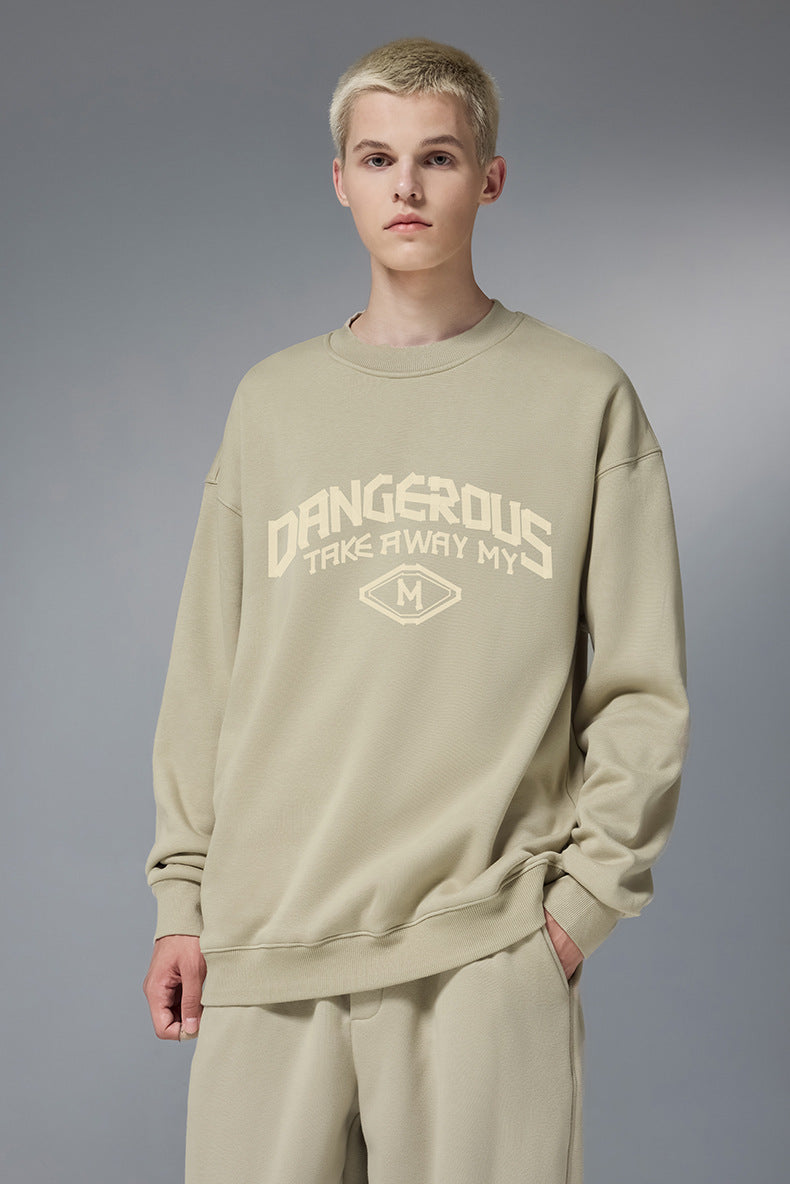 Sweatshirt à col ras du cou pour hommes avec graphique audacieux