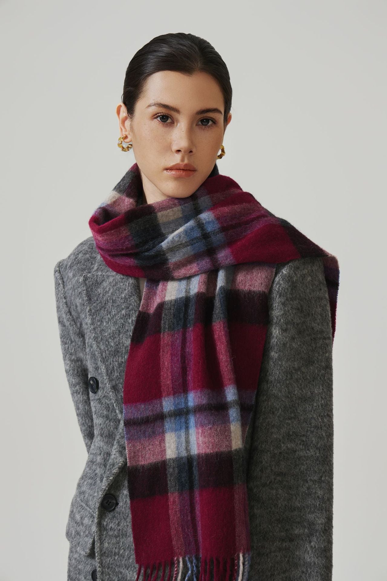 Timeless Plaid Tassel Scarf