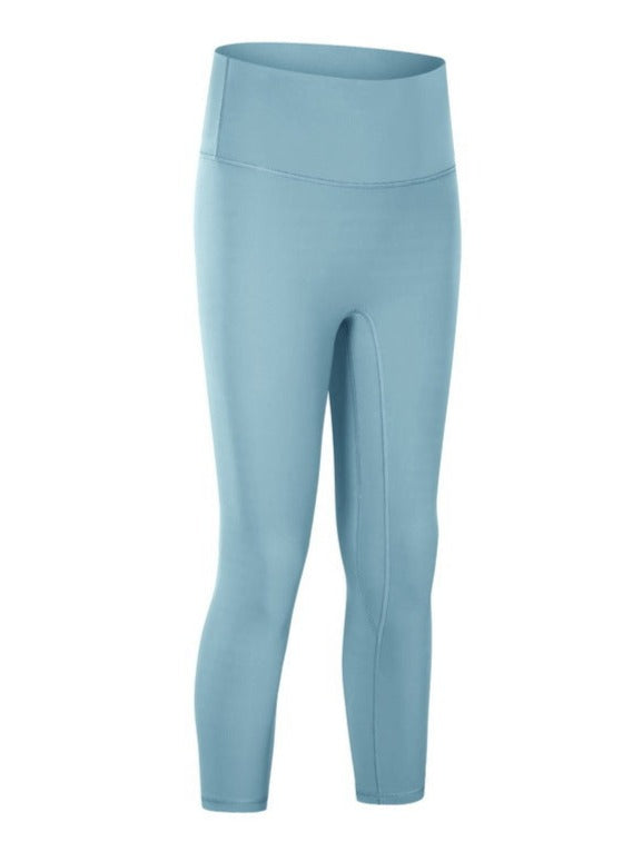 Powder Blue Stretchable High Waist Exercise Yoga Pants