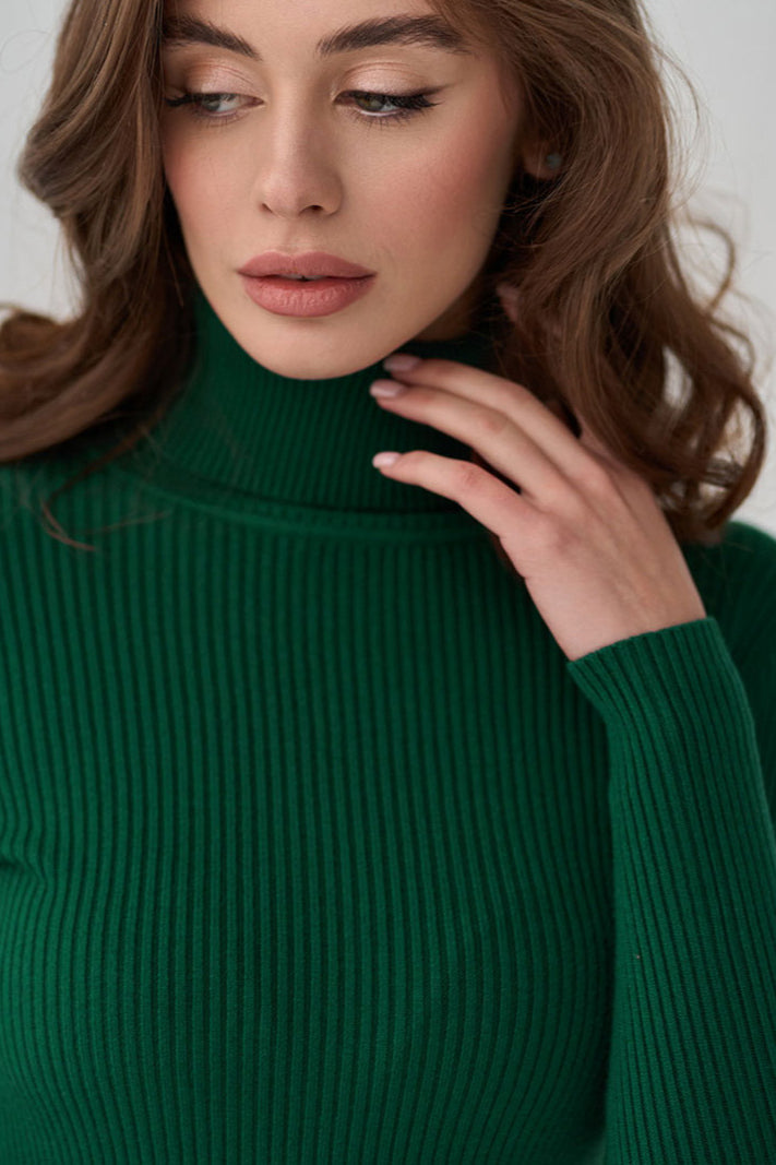 Eterna Contour Ribbed Turtleneck Sweater