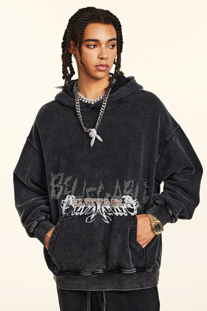 Men's Oversized Hoodie with Cool Graphic Print