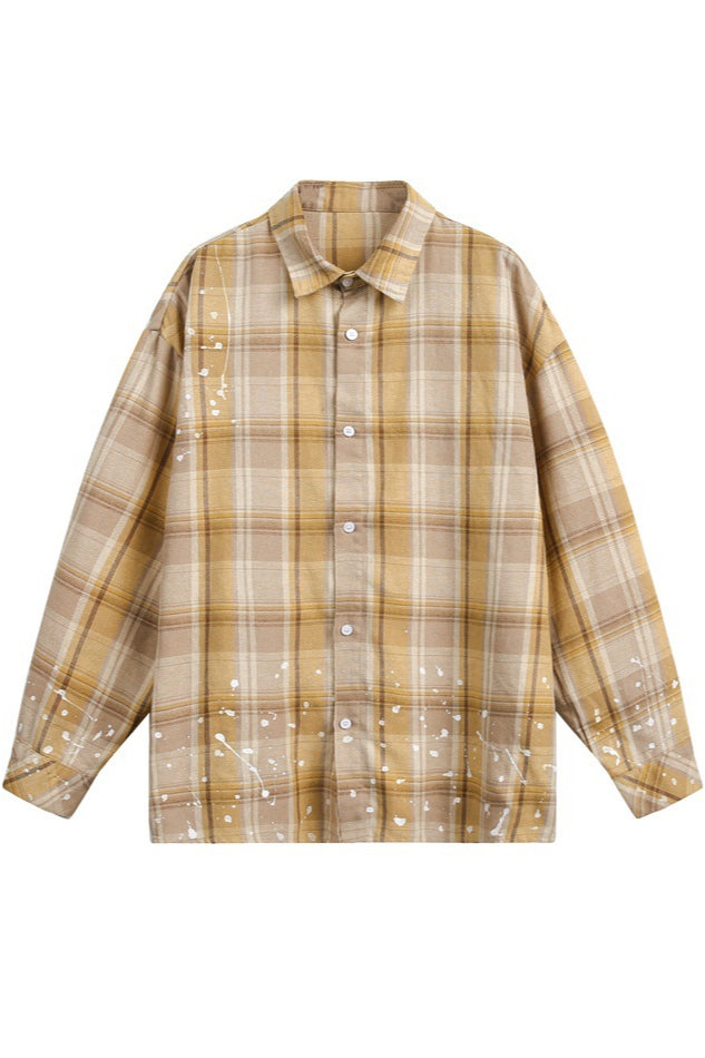 Men's Casual Autumn and Winter Plaid Flannel Jacket