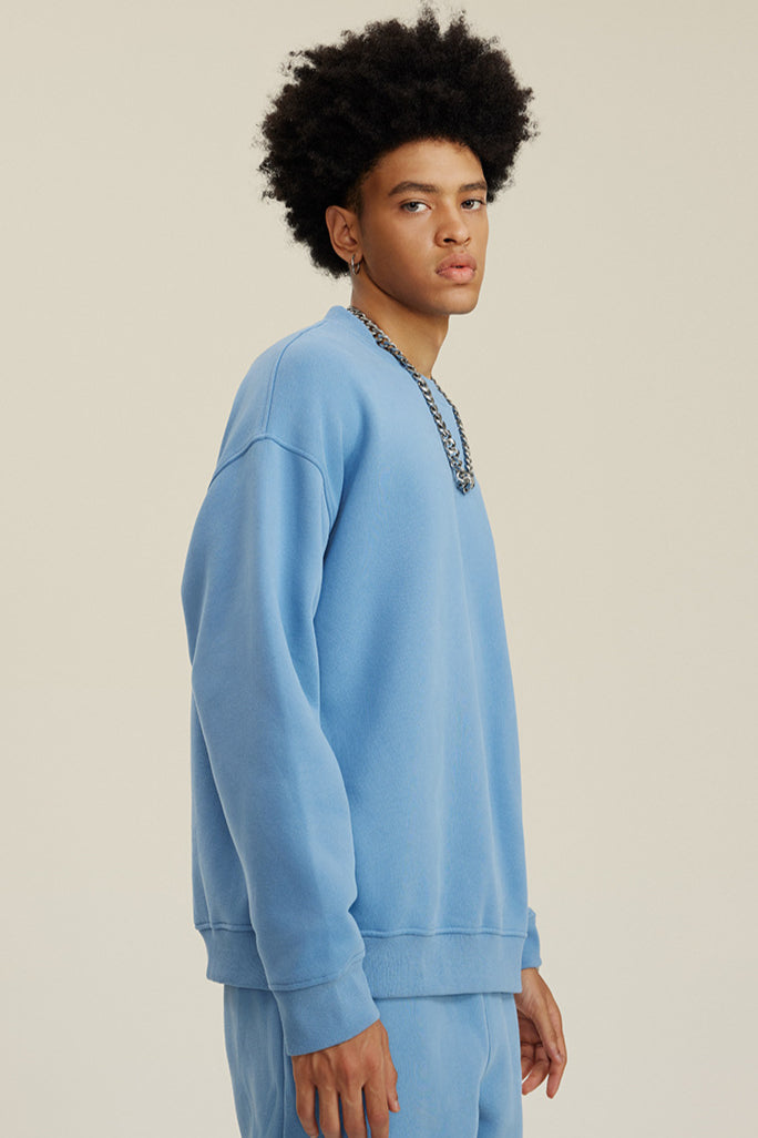 Sweatshirt Rundhals Oversize Bequemer Pullover Lässig