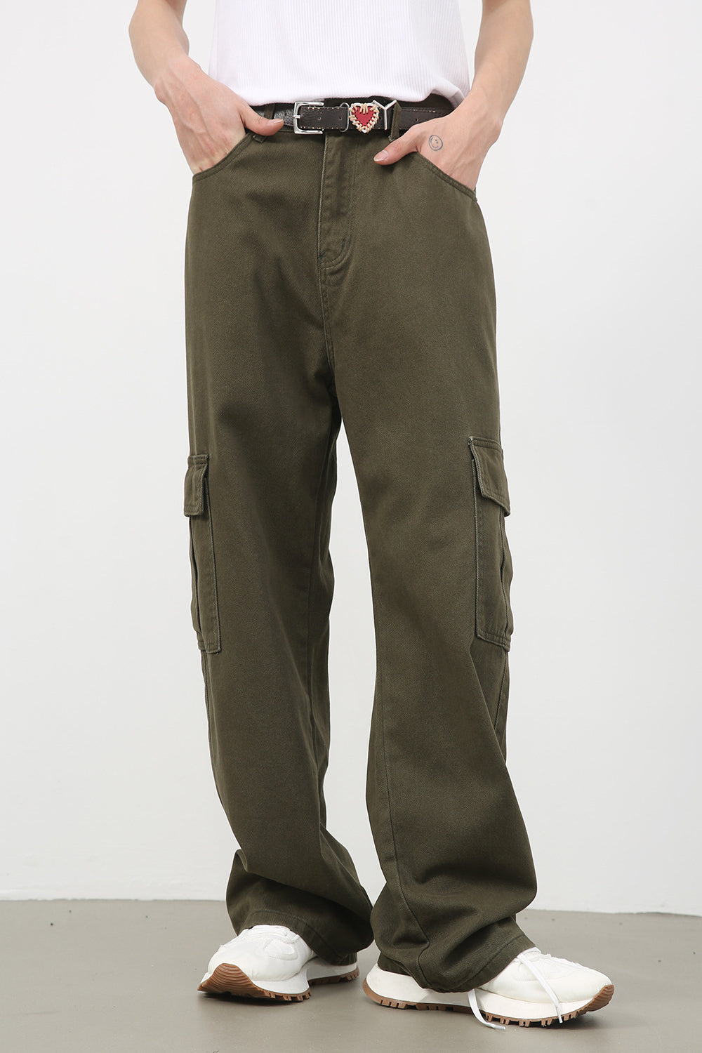 Trendy Wide-Leg Casual Cargo Pants