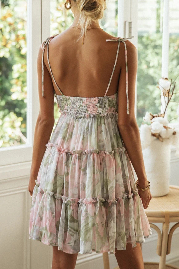 Whispered Blooms Tiered Sundress